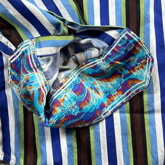 Robert Graham Multicolor Large Flip Cuff Pattern Classic Designer Club Shirt - Picture 4 of 12